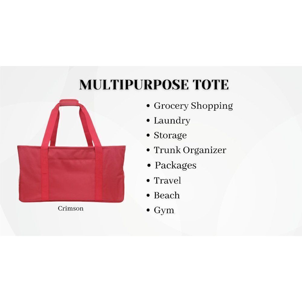 Multipurpose Utility Tote - Crimson - Picture 8 of 16
